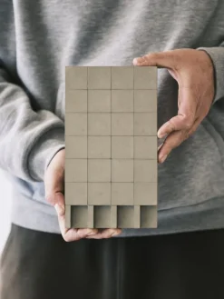 Pamono Brutalist Concrete Wall Art in Warm Grey by Tom's Factory><noscript><img width=