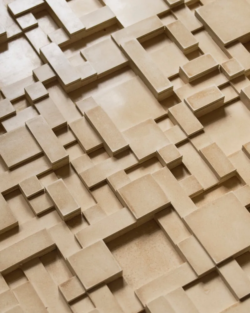 Pamono Brutalist Concrete Wall Art in Beige by Tom's Factory> Wall Decor