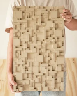 Pamono Brutalist Concrete Wall Art in Beige by Tom's Factory><noscript><img width=