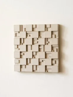 Pamono Brutalist Concrete Wall Art in White by Toms Factory
