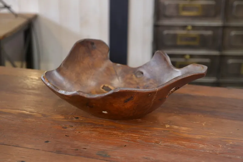 Online Pamono Brutalist Elm Fruit Bowl, 1970s