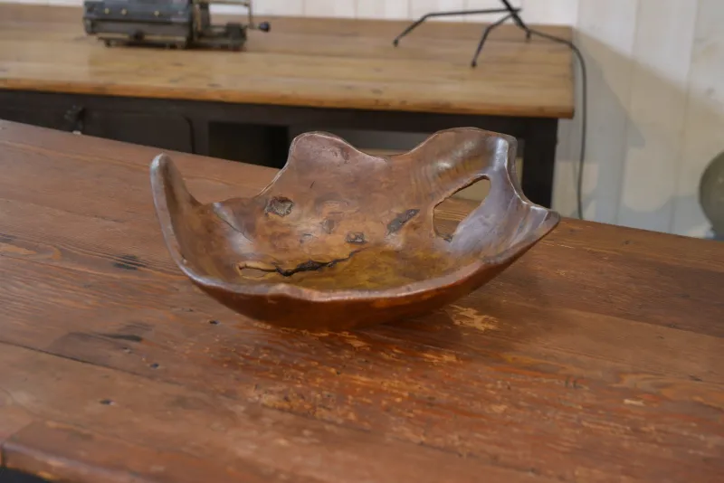 Online Pamono Brutalist Elm Fruit Bowl, 1970s