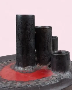 Online Pamono Brutalist Fat Lava Candleholder, 1970s