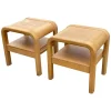 Pamono Brutalist Nightstands by Villy Nørgaard, 1993, Set of 2> Nightstands