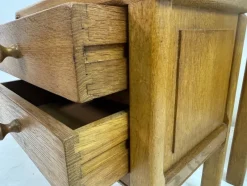 Pamono Brutalist Oak Bedside Tables, 1960s, Set of 2><noscript><img width=
