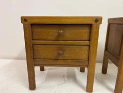 Pamono Brutalist Oak Bedside Tables, 1960s, Set of 2><noscript><img width=
