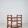 Pamono Brutalist Serving Trolley with Interchangeable Trays, 1970s> Serving Bar Carts & Trolleys