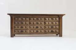 Sale Pamono Brutalist Spanish Carved Sideboard Chest of Drawers, 1960s