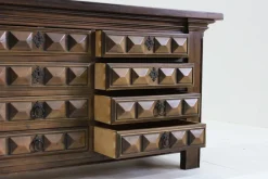 Sale Pamono Brutalist Spanish Carved Sideboard Chest of Drawers, 1960s