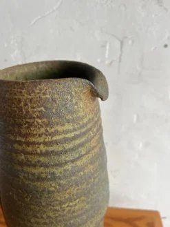 Pamono Brutalist Studio Pottery Pitcher by Ostend Ceramicist, 1960s> Bottles, Carafes & Jugs
