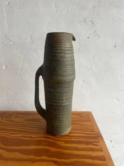 Pamono Brutalist Studio Pottery Pitcher by Ostend Ceramicist, 1960s><noscript><img width=