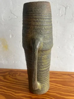 Pamono Brutalist Studio Pottery Pitcher by Ostend Ceramicist, 1960s><noscript><img width=