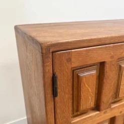 Sale Pamono Brutalist Style Spanish Sideboard in Oak, 1970s