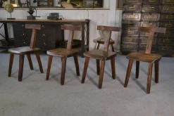 Clearance Pamono Brutalist T Chairs in Elm from Aranjou, 1960s, Set of 4