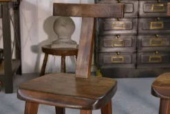 Clearance Pamono Brutalist T Chairs in Elm from Aranjou, 1960s, Set of 4