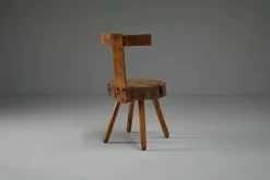 Pamono Brutalist Tree Trunk Chairs, France, 1970s, Set of 6><noscript><img width=