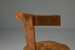 Pamono Brutalist Tree Trunk Chairs, France, 1970s, Set of 6><noscript><img width=
