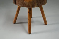 Pamono Brutalist Tree Trunk Chairs, France, 1970s, Set of 6><noscript><img width=
