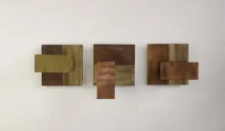 Hot Pamono Brutalist Wall Candleholders in Metal, 1970s, Set of 3