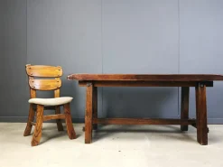 Pamono Brutalist Wooden Dining Table, 1960s> Dining Tables & Sets