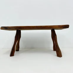 Pamono Brutalist Wooden Side Table, 1970s><noscript><img width=