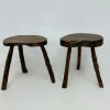 Pamono Brutalist Wooden Side Table, 1970s, Set of 2