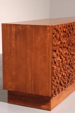 Pamono Brutalist Wooden Sideboards, 1960s, Set of 2><noscript><img width=