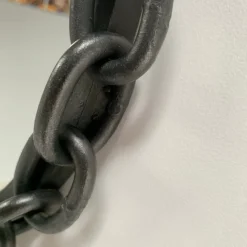 Pamono Brutalist Wrought Iron Chain and Padlock Wall Mirror, 1960><noscript><img width=