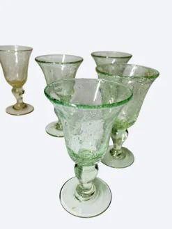 Discount Pamono Bubbled Champagne Glasses from Biot, France, Set of 6