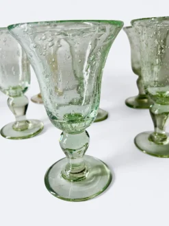 Discount Pamono Bubbled Champagne Glasses from Biot, France, Set of 6