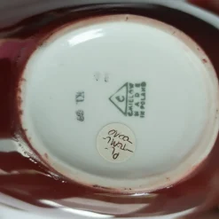 Best Pamono Burgundy Porcelain Coffee Service by Lubomir Tomaszewski for Dorota ZPS Ćmielów Ceramics, 1962, Set of 15