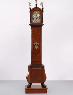 Discount Pamono Burl Long Case Warmink Clock, Amsterdam, the Netherlands, 1960s