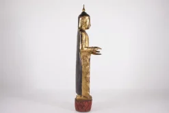 Discount Pamono Burmese Artist, Large Standing Buddha in Pātra-Mudrā, 1800s, Wood