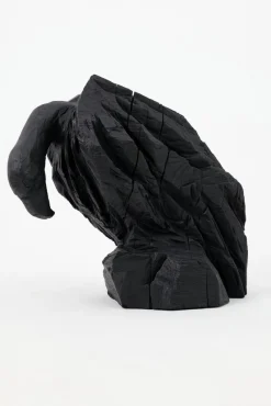 Pamono Burnt Oak Abstract Sculpture by Logniture