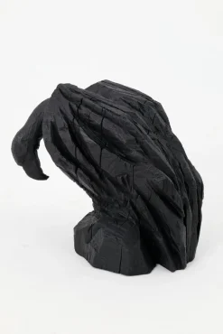 Pamono Burnt Oak Abstract Sculpture by Logniture