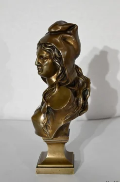 Pamono Bust of Marianne, Early 1900s, Bronze><noscript><img width=