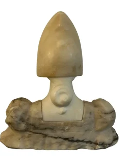 Pamono Bust of Renaissance Girl, 1900, Alabaster> Art Nouveau