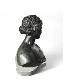 Pamono Bust of the Greek Poetess Sappho, 1860, Bronze><noscript><img width=