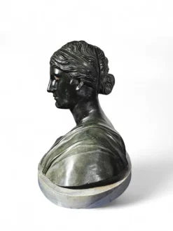 Pamono Bust of the Greek Poetess Sappho, 1860, Bronze><noscript><img width=