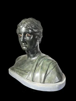 Pamono Bust of the Greek Poetess Sappho, 1860, Bronze><noscript><img width=