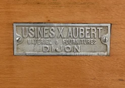 Pamono Butcher's Block in Beech from X. Aubert, 1950s><noscript><img width=