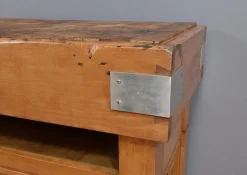 Pamono Butcher's Block in Beech from X. Aubert, 1950s><noscript><img width=