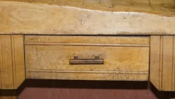 Pamono Butchers Table with Bronze Mounts and Glass Top, 1920s><noscript><img width=