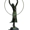 Pamono C. Charles for Max Le Verrier, Bayadère, Spelter & Marble, Art Deco Style Sculpture> Art Deco