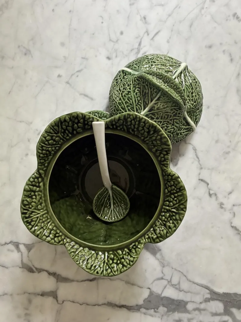 Pamono Cabbage Dish in Slip, 1970, Set of 3> Dinnerware Accessories