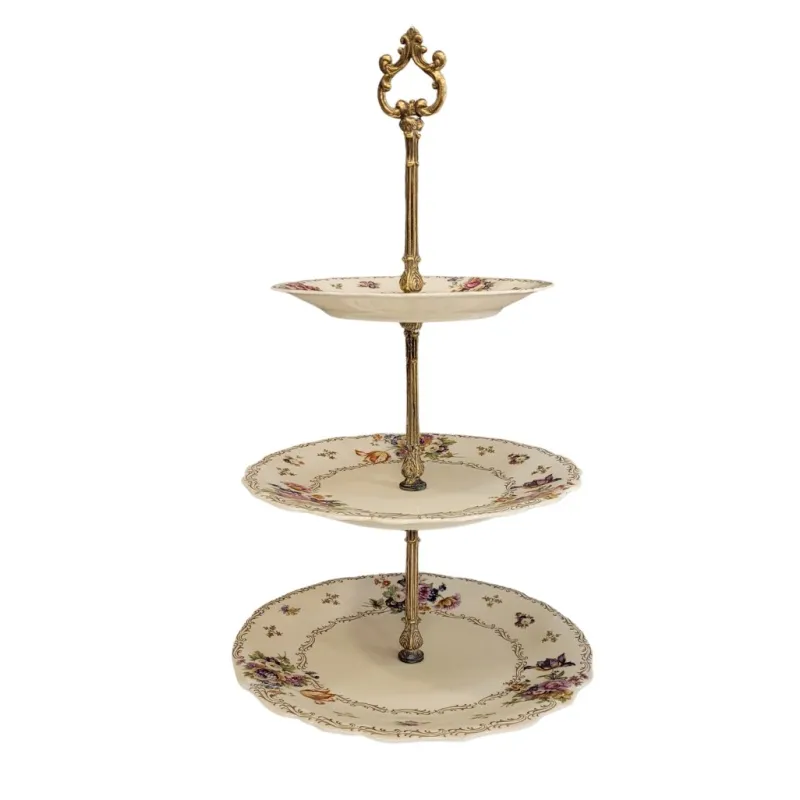 Outlet Pamono Cake Stand in Porcelain by Jammet-Seignolles for Limoges, 1920s