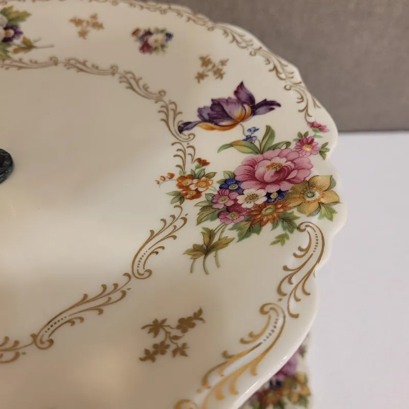 Outlet Pamono Cake Stand in Porcelain by Jammet-Seignolles for Limoges, 1920s