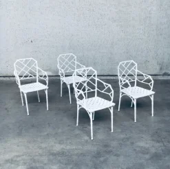 Online Pamono Calcutta Outdoor Armchair in Faux Bamboo by Hall Bradley for Brown Jordan, 1960s, Set of 4