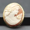 Pamono Cameo Brooch and Pendant in Shell and Gold> Brooches