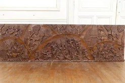 New Pamono Cameroonian Bamoun Artist, Carved Monoxyle Bas-Relief Panel, 1960s, Wood